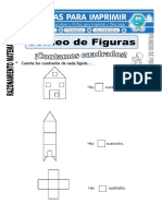 Ficha de Conteo de Figuras para Primero de Primaria PDF