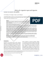 Comparison of the Effects of E-cigarette Vapor and Cigarette