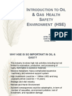 I O & G H S E (HSE) : Ntroduction To IL AS Ealth Afety Nvironment