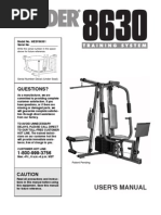 Weider 8630 Manual