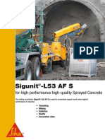 Sigunit - L53 AF S: For High-Performance High-Quality Sprayed Concrete