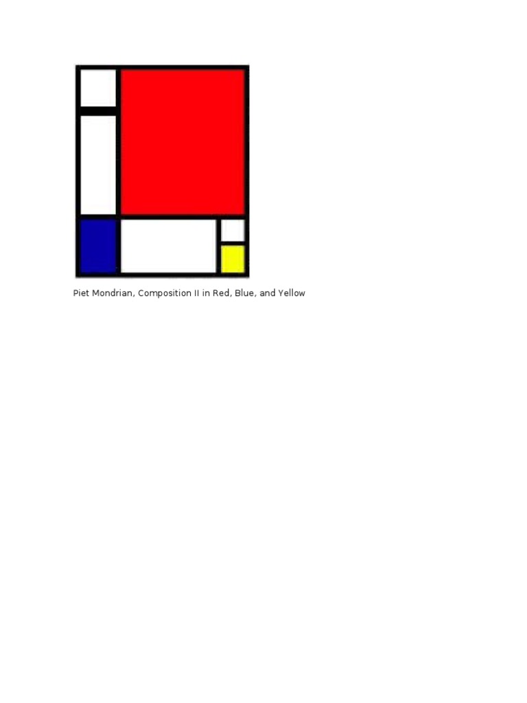 Piet Mondrian, Composition II in Red, Blue, and Yellow | PDF