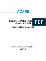Acare AH-M1 Pulse Oximeter - Instruction Manual PDF