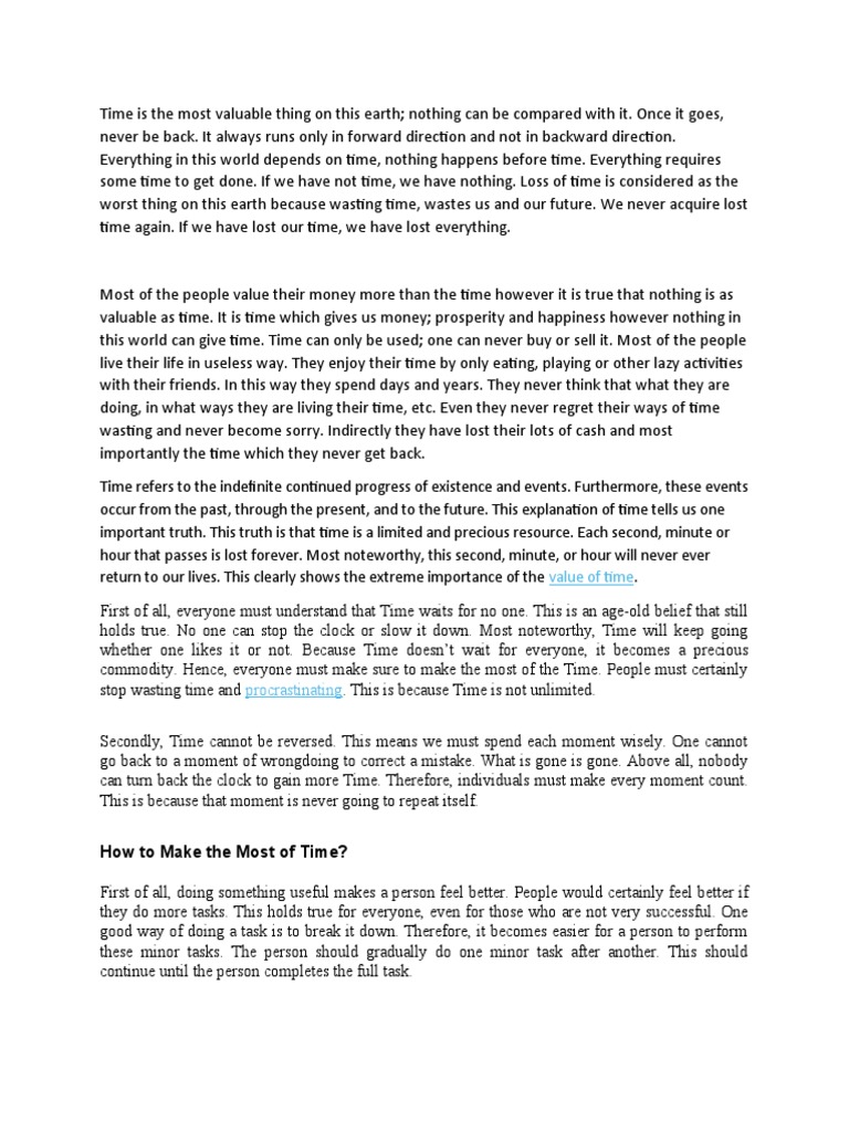 English Essay Time and Money | PDF | Money Laundering | Time
