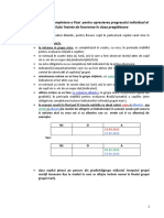 Modalitati de Completare A Fisei Pentru Aprecierea Progresului Individual