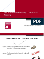 The Importance of Including Culture in EFL Teaching: Cristina Blanco González