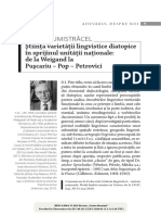 Stelian DUMISTRĂCEL Ştiinţa varietăţii lingvistice diatopice în sprijinul unităţii naţionale_ de la Weigand la Puşcariu Pop Petrovici
