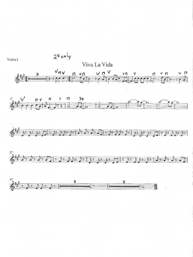 Viva La Vida String Quartet PDF