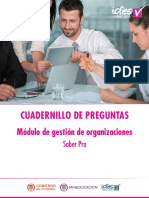 Cuadernillo de Preguntas Gestion de Organizaciones Saber Pro 2018 PDF