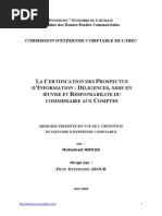 LA CERTIFICATION DES PROSPECTUS