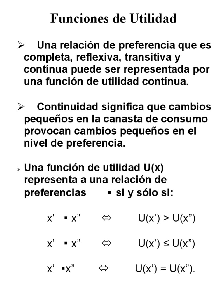 Funciones de Utilidad en Microeconomía | PDF | Utilidad | Utilidad marginal