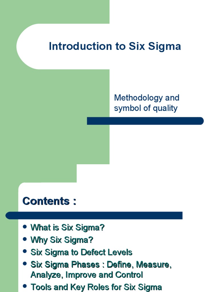 Overview of Six Sigma Methodology | PDF | Six Sigma | Business