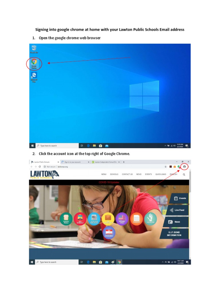 Sign In to Chrome with School Email | PDF