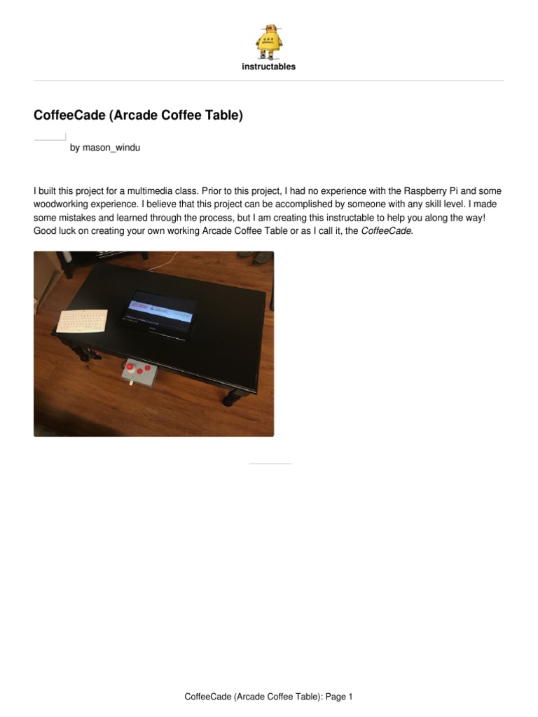 DIY Arcade Coffee Table Guide | PDF | Computer File | Raspberry Pi