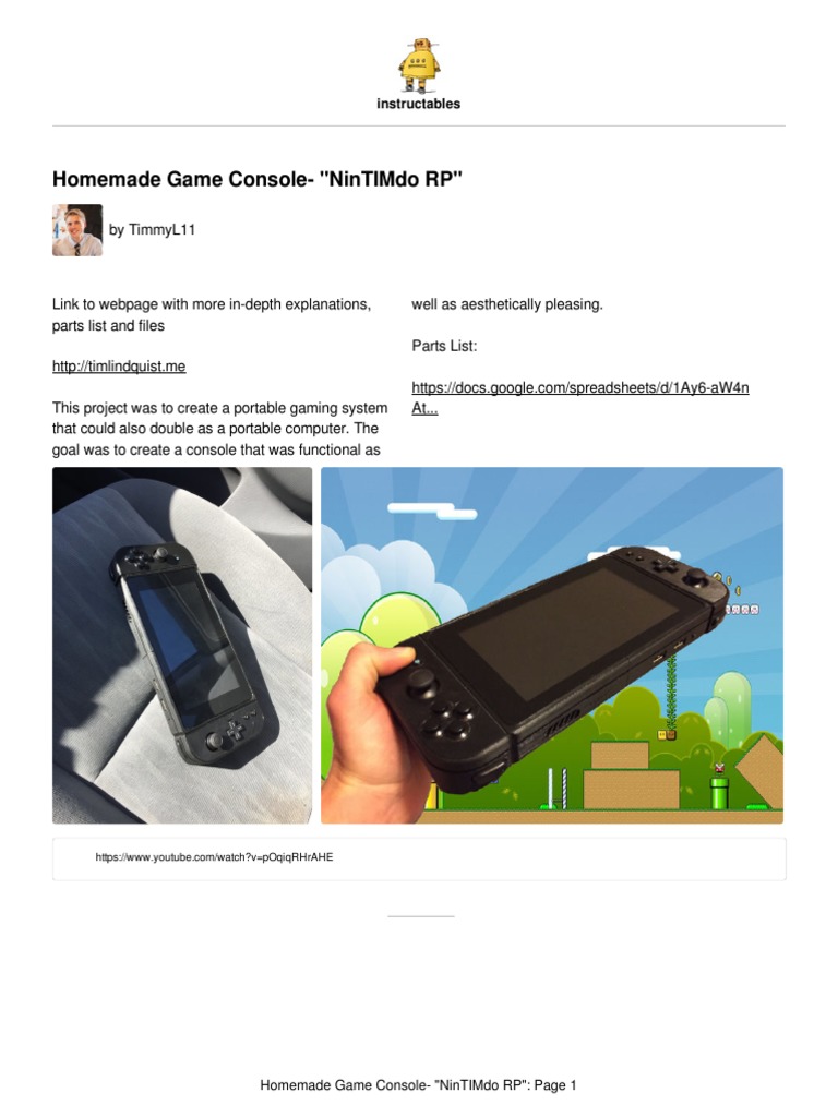 Homemade Game Console-
