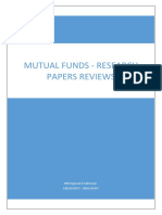 Mutual Funds - Research Papers Reviews: Nihil Agrawal & Salil Aryan 19021141073 - 19021141097