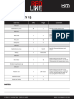 Training: Day 15: Exercise Sets Reps Comment