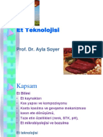 Açık Arşiv, Et Teknolojisi Ders Notları PDF