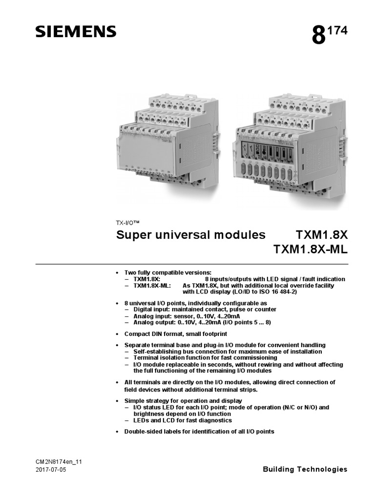 TXM1.8X-ML SIEMENS Universal I/O Module Brand New in Box!Spot Goods Zy