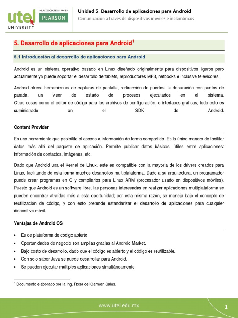 Desarrollo de Aplicaciones para Android | PDF | Android (sistema ...