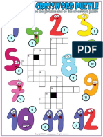 Numbers Esl Vocabulary Crossword Puzzle Worksheet For Kids PDF