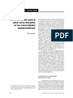 La Comunicación para La Salud, Como Disciplina en Las Universidades Estadounidenses.