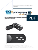 HMX-M20 Stylish, Ergonomically-Designed Compact Digital Camcorders.