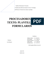 Procesadores de Texos Plantillas y Formularios