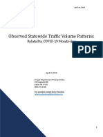 Observed Statewide Traffic Volume Patterns:: Related To COVID-19 Monitoring