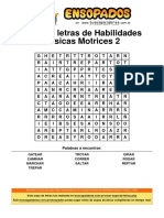 Sopa de Letras de Habilidades Básicas Motrices - 2 PDF