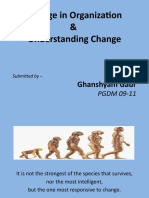 Change in Organization & Understanding Change: Ghanshyam Gaur