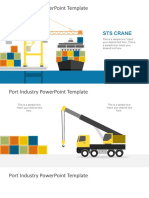 Port Industry Powerpoint Template: Sts Crane