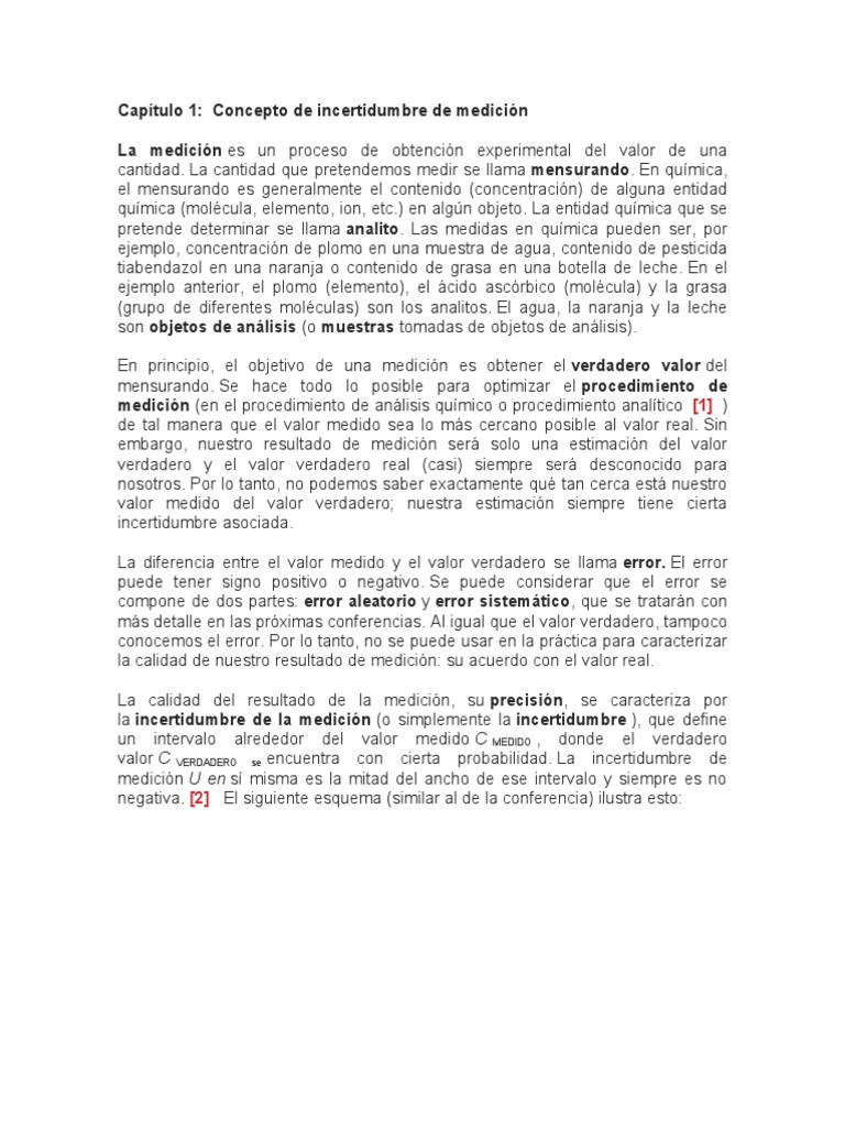 Incertidumbre de Medición en Química | PDF | Medición | Química