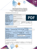 Guía de Actividades y Rúbrica de Evaluación - Fase 2 - Planeación de La Evaluación