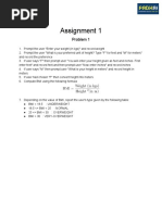 Assignment 1: Problem 1