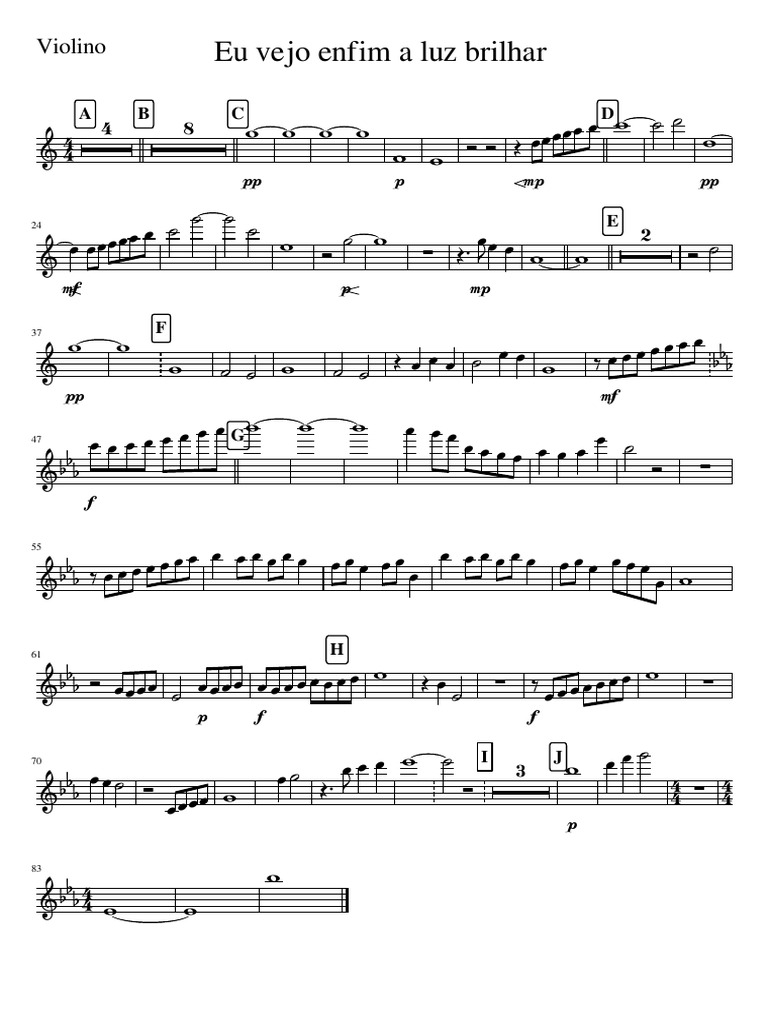 Violino - Eu - Vejo - Enfim - A - Luz - Brilhar | PDF