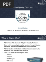 09-Configuring Cisco ASA: Ahmed Sultan