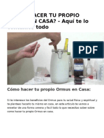 Cómo Hacer Tu Propio Ormus en Casa