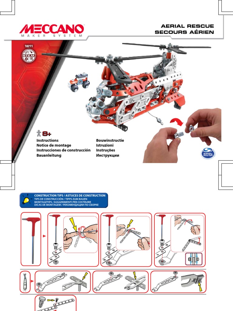 Avion grand format . Tole .MECCANO CONSTRUCTEURS D'AVION . GRAND MONOPLAN - Jeux & Jouets