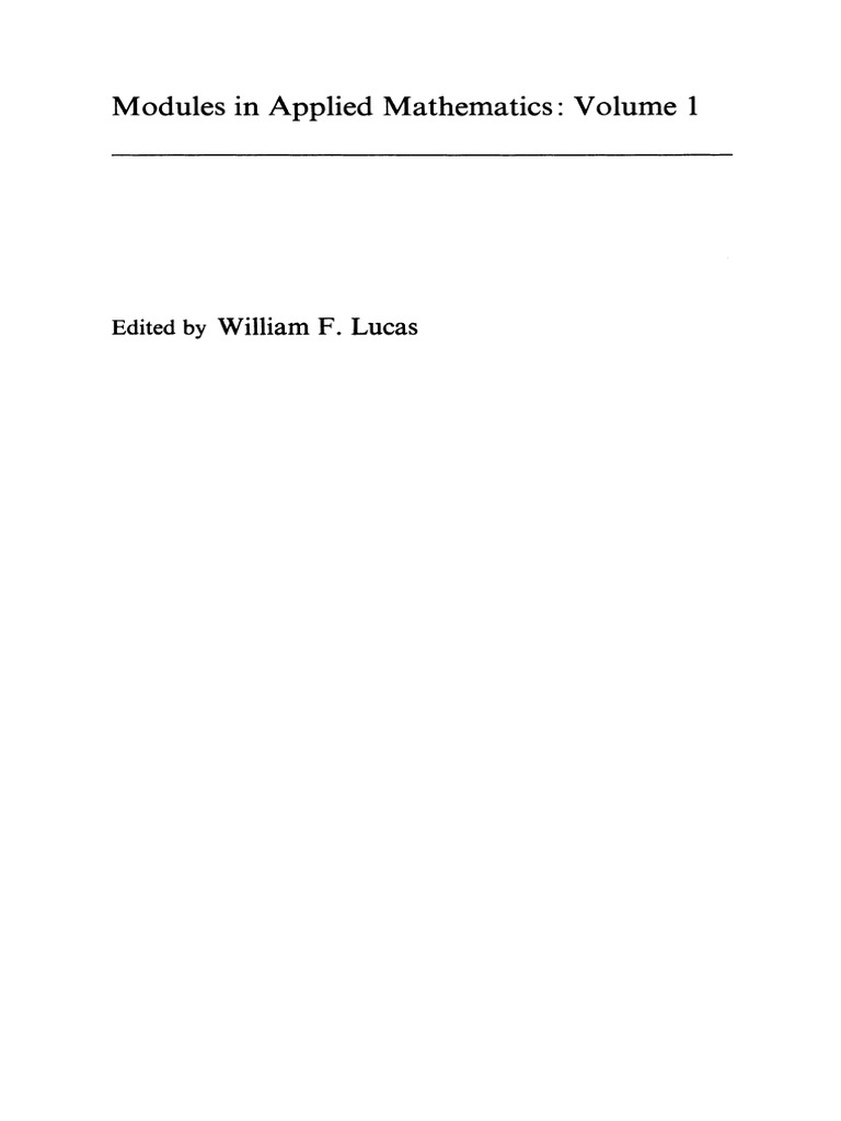 Martin Braundifferential Equation Models 1983 Springer Verlag New York Pdf Pdf Differential Equations Equations