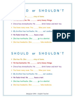 Should Shouldnt Grammar Drills Grammar Guides Worksheet Templates - 84426