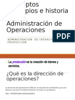 Historia de La Administracion de Las Operaciones 2019