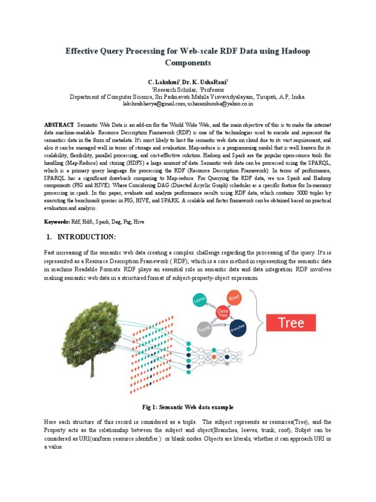 Effective Query Processing For Web-Scale RDF Data Using Hadoop ...