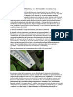 El Cambio Climático y Sus Efectos Sobre Los Seres Vivos