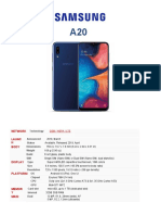 Samsung A20 and Power Bank Brochure