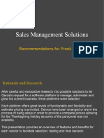 Sales Management Software Recommendations for Frank Garcia
