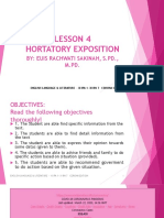 Lesson 4 Hortatory Exposition: By: Euis Rachwati Sakinah, S.PD., M.PD