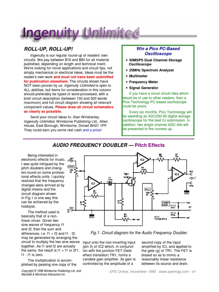 RollUp, RollUp! Win A Pico PCBased Oscilloscope PDF Field
