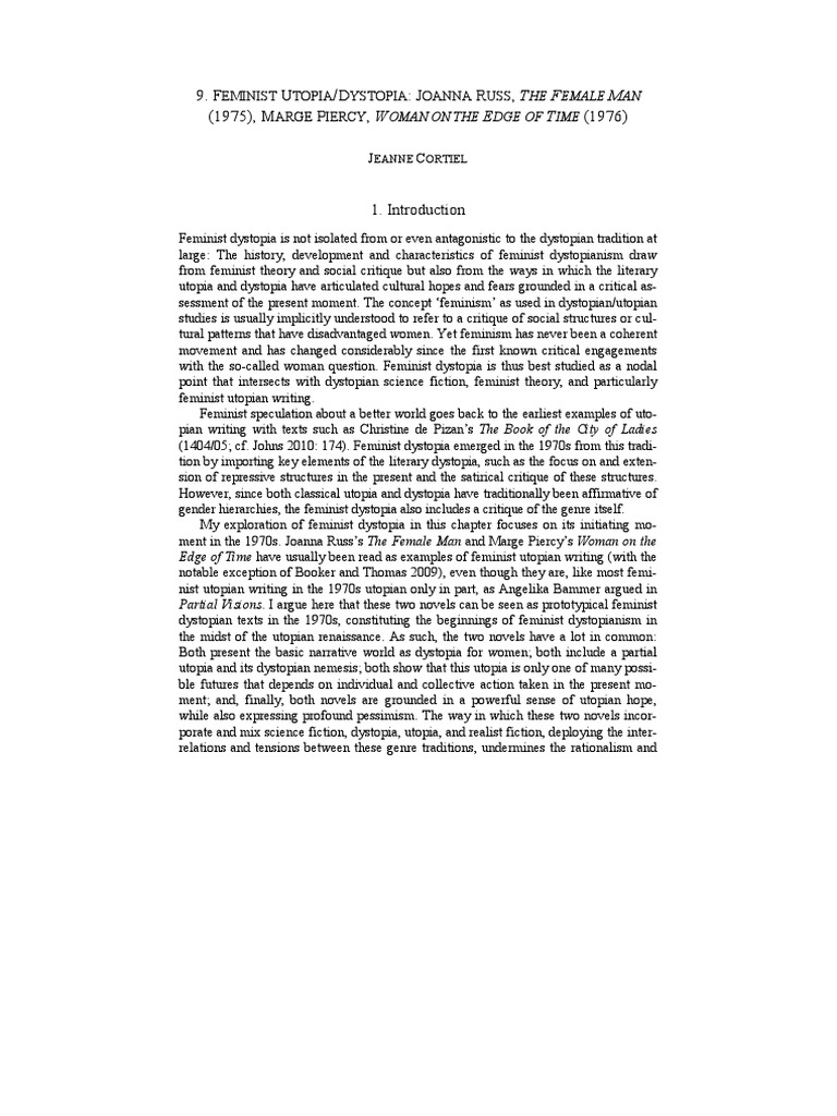 Feminist Dystopia in 1970s Literature | PDF | Utopian And Dystopian ...
