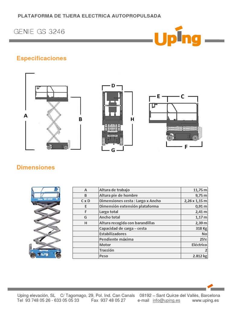 Ficha Técnica 12 M GENIE GS 3246 PDF PDF